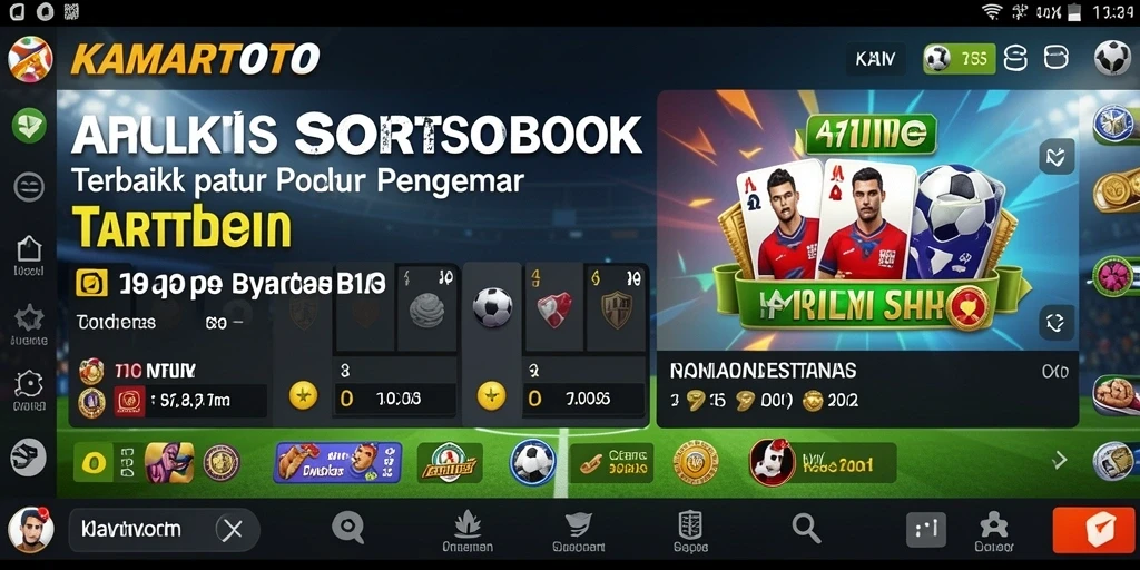 Screenshot gameplay KAMARTOTO yang menunjukkan fitur taruhan olahraga.